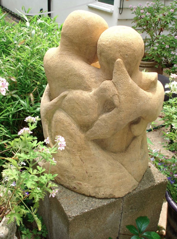 Back of The triangular sculpture